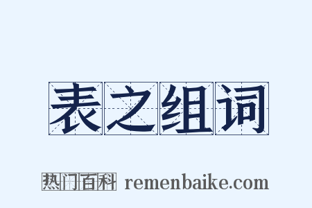 表之组词是什么意思的图片